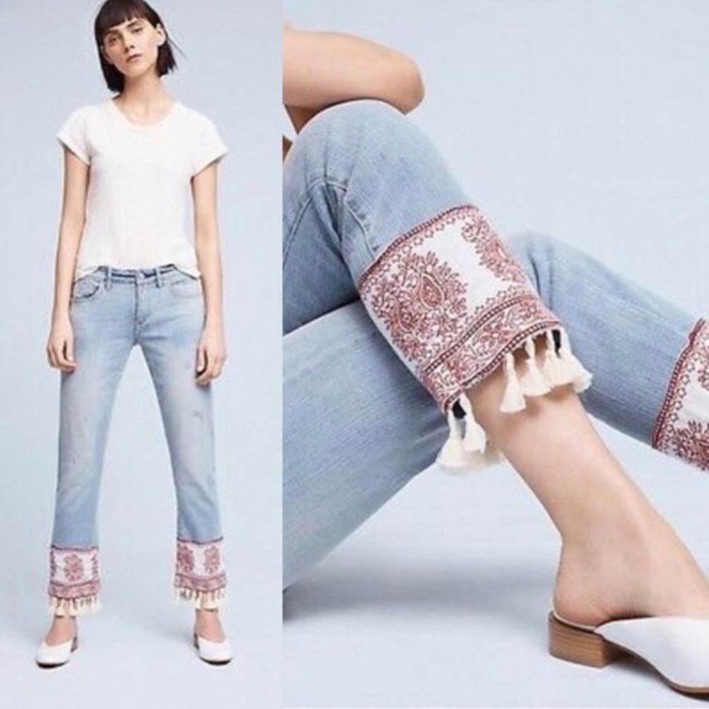 Anthropologie Pilcro Hyphen Boy Fit Crop Size 26